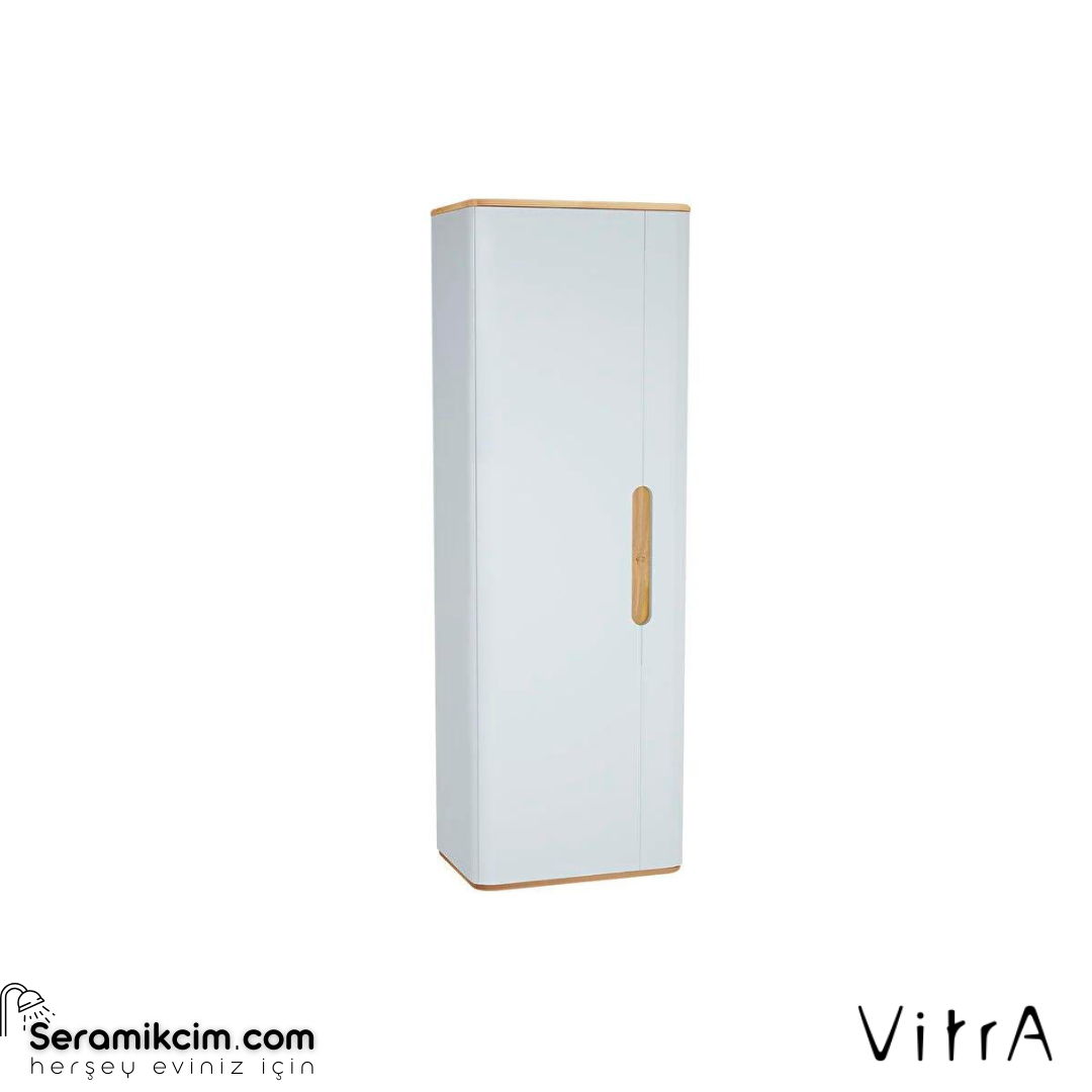 Vitra Sento Temizlik Gereçleri Boy Dolabı, 55 Cm, Mat Beyaz, Sol