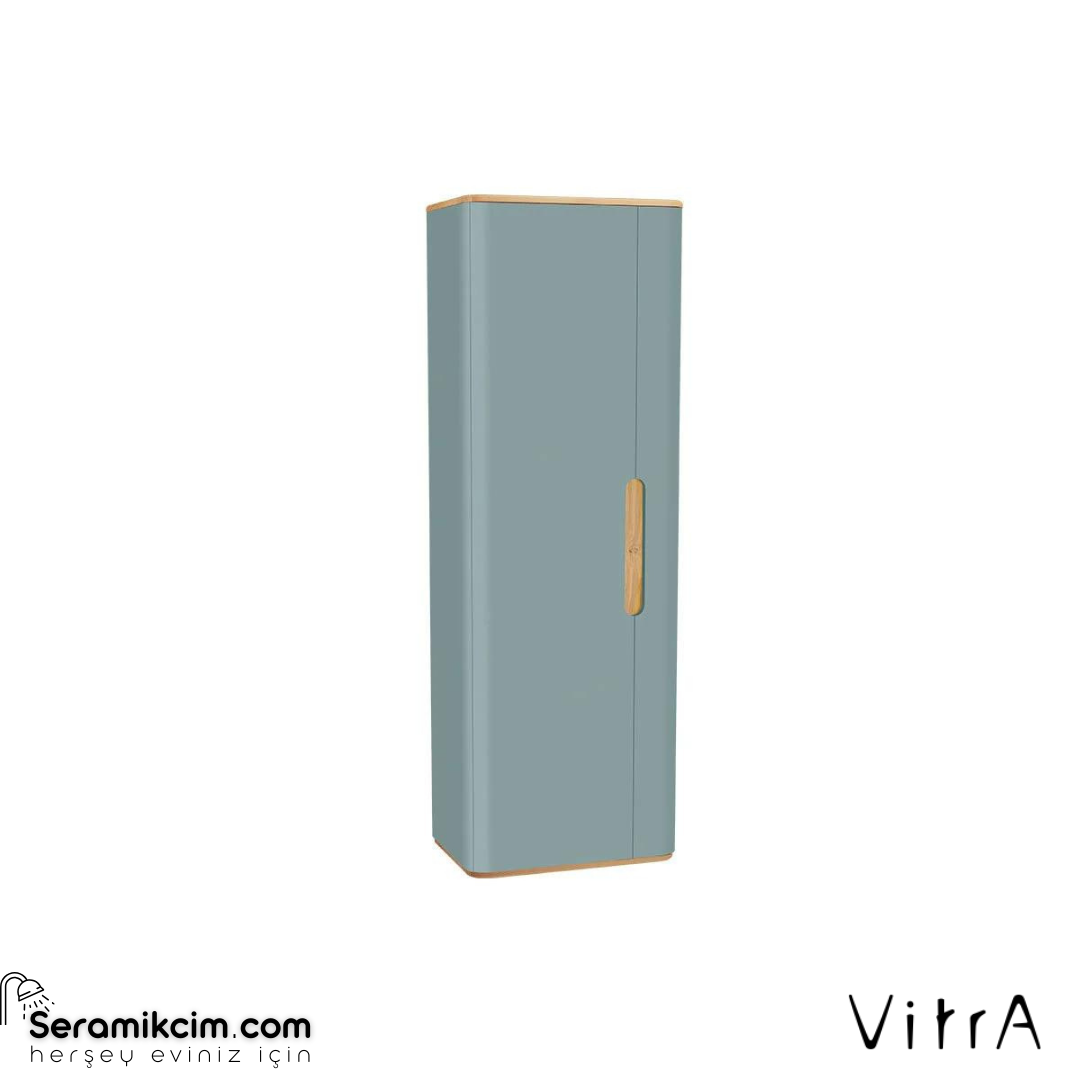Vitra Sento Temizlik Gereçleri Boy Dolabı, 55 Cm, Mat Fiyord Yeşili, Sol