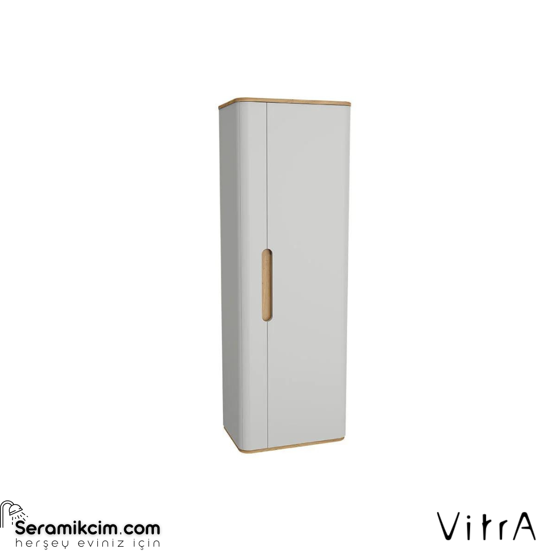 Vitra Sento Temizlik Gereçleri Boy Dolabı, 55 Cm, Mat Açık Gri, Sağ