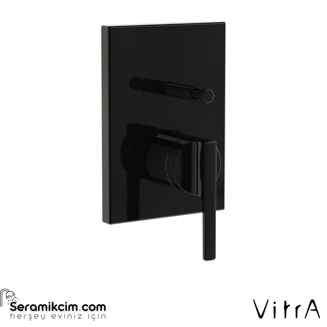Vitra Suit Ankastre Banyo Bataryası  Sıva Üstü, Parlak Siyah