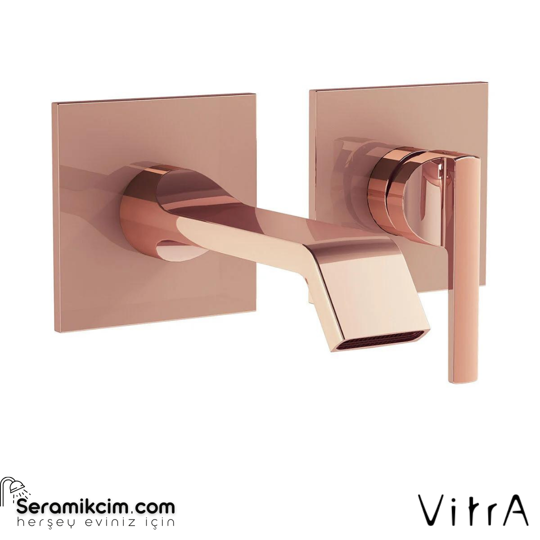 Vitra Suit Ankastre Lavabo Bataryası Sıva Üstü, Soft Bakır