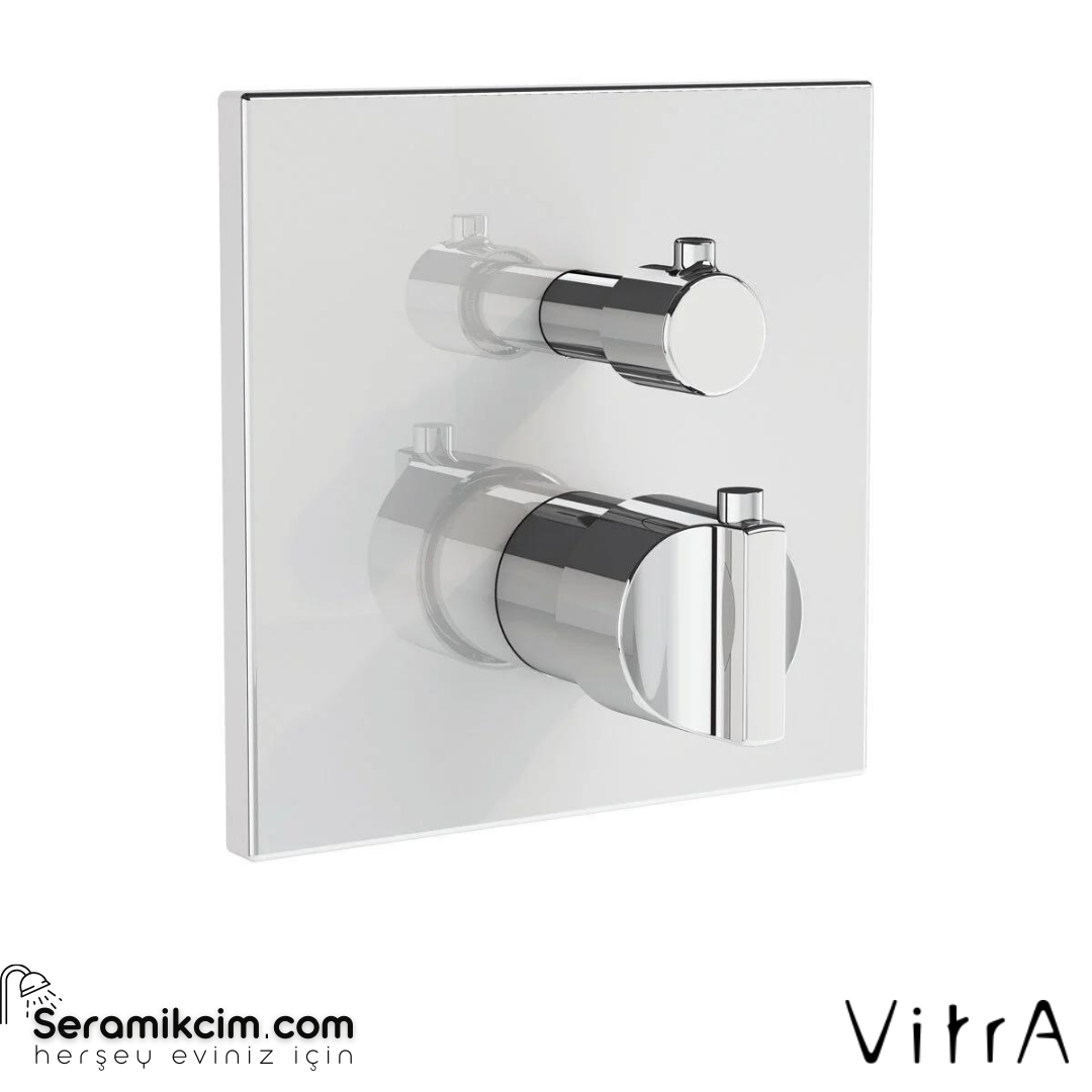 Vitra Suit Ankastre Termostatik Banyo Bataryası V-Box Sıva Üstü, Krom