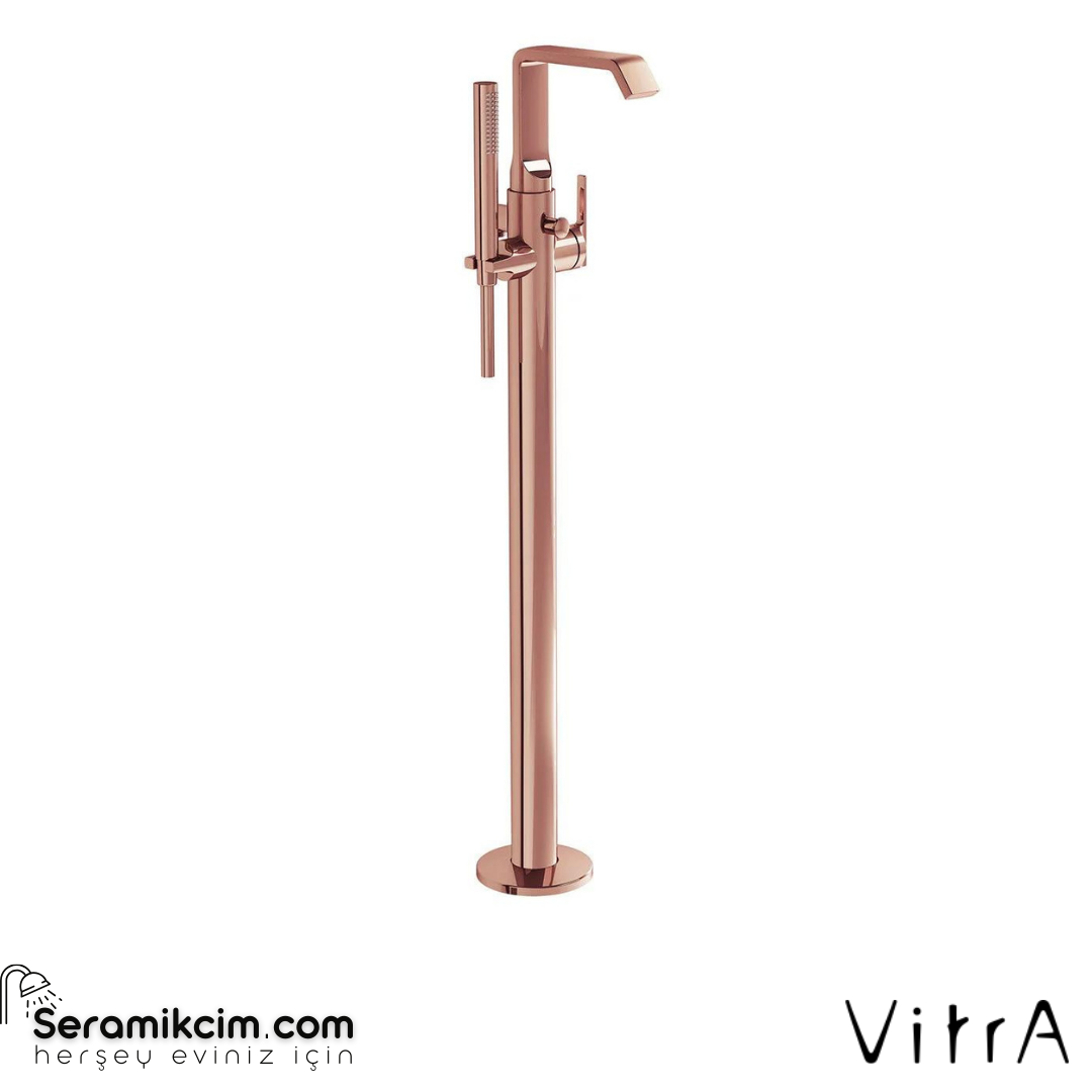 Vitra Suit Küvet Bataryası Yerden El Duşlu, Soft Bakır