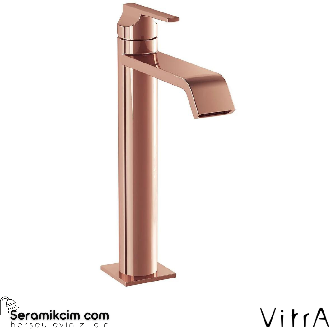 Vitra Suit Lavabo Bataryası Üstten Yüksek, Soft Bakır