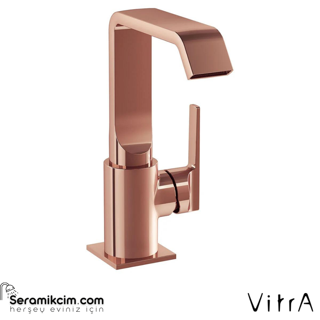 Vitra Suit Lavabo Bataryası Yandan, Soft Bakır