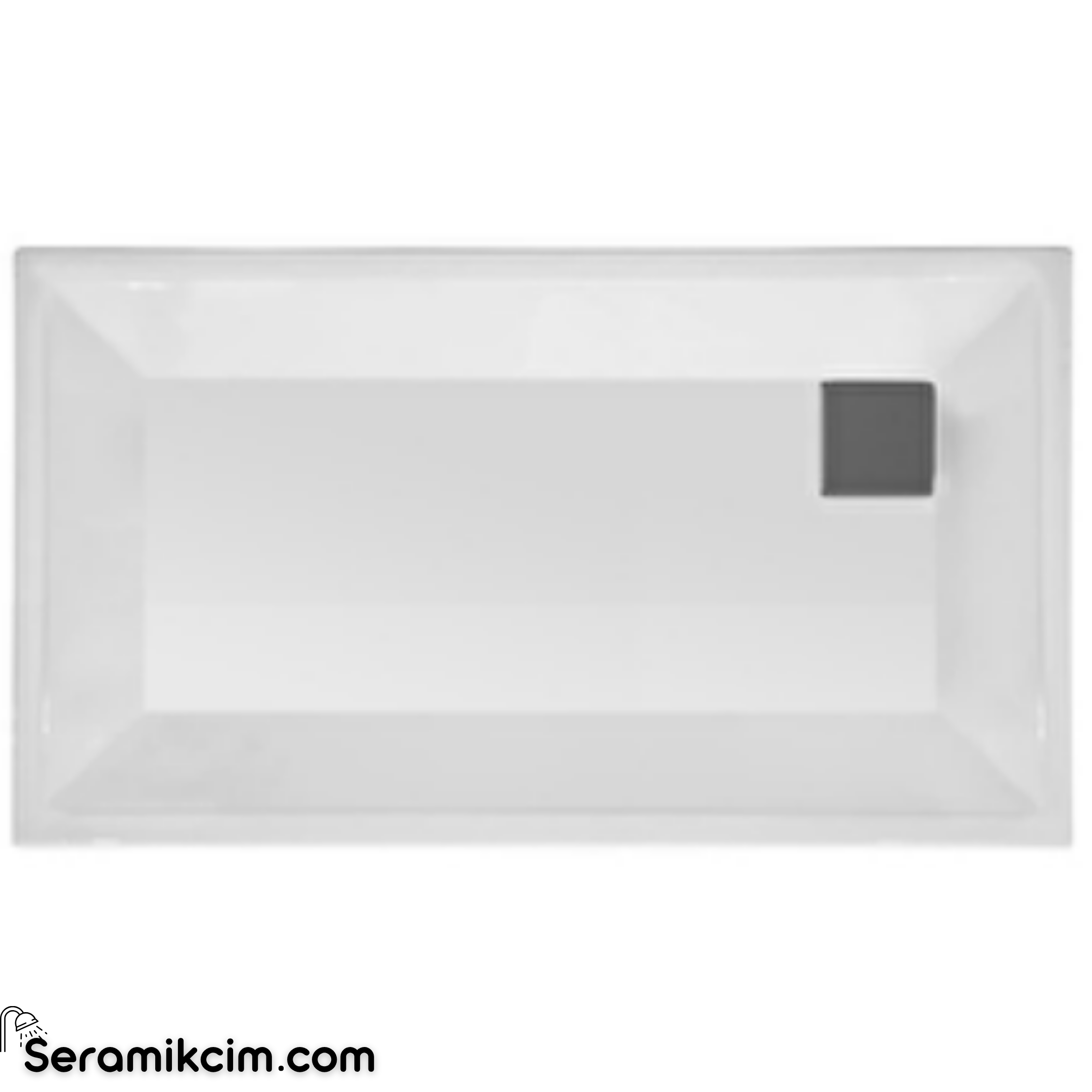 VitrA T80 160x80 Dikdörtgen Flat Gövde Beyaz 56800002000