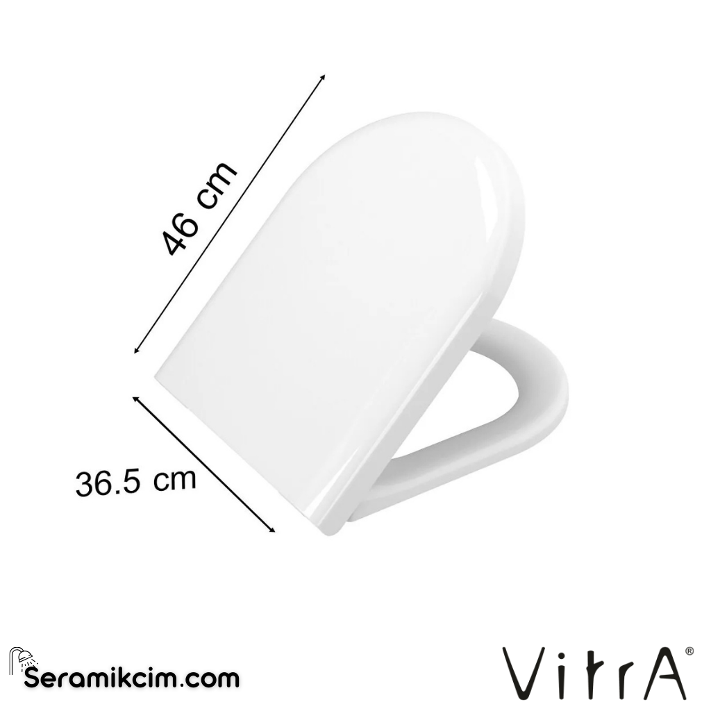 VitrA Universal Klozet Kapağı Duroplast, Üstten Sıkmalı Yavaş Kapanır, Metal Menteşeli, Beyaz 85-003-009 - 85-003-009