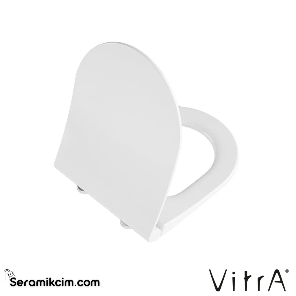 VitrA Universal Klozet Kapağı Slim, Duroplast, Üstten Sıkmalı Yavaş Kapanır, Metal Menteşeli, Beyaz 110-003-009 - 110-003-009