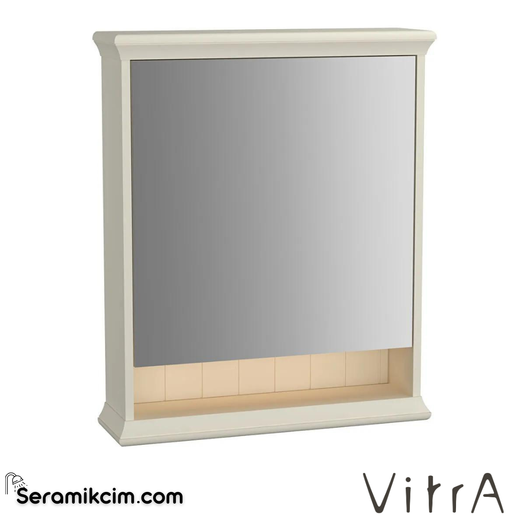 Vitra Valarte Dolaplı Ayna, 65 Cm, Mat Fildişi, Sol - 62227