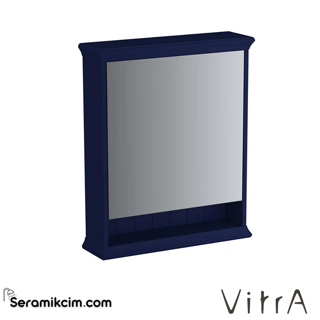 Vitra Valarte Neo Dolaplı Ayna, 65 Cm, Çelik Mavisi, Sol - 65791