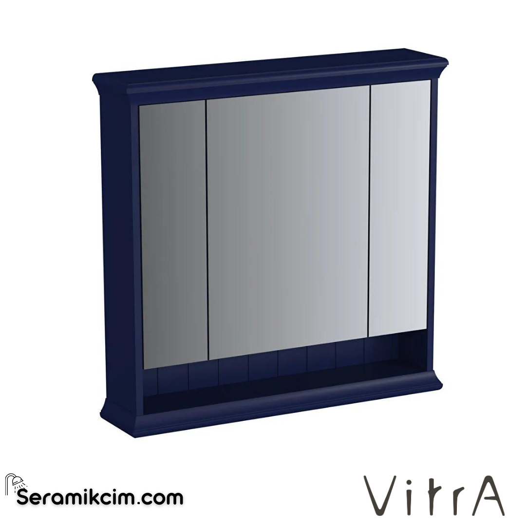 Vitra Valarte Neo Dolaplı Ayna, 80 Cm, Çelik Mavisi - 65793