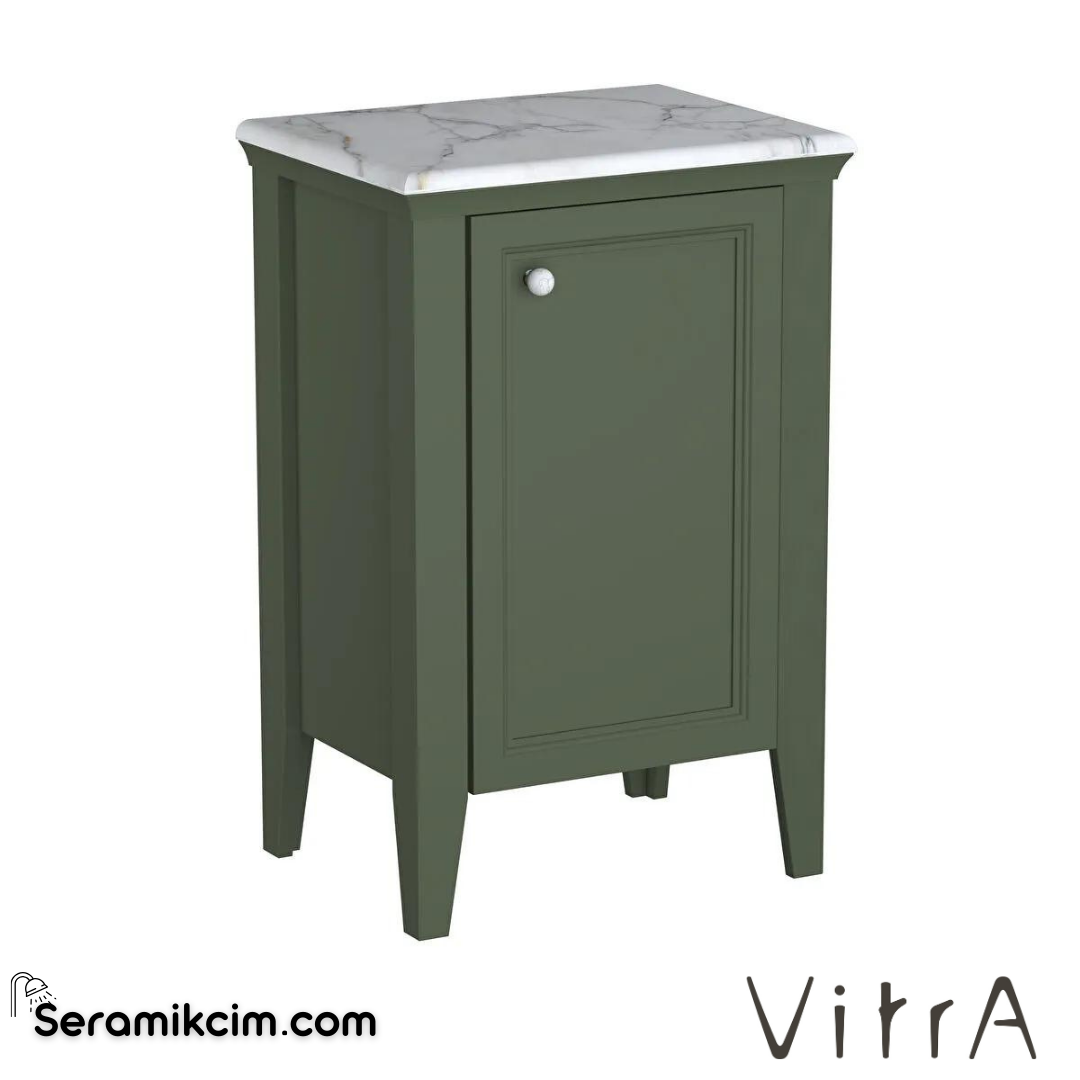 Vitra Valarte Neo Orta Ünite, 55 Cm, Mermer Tezgahlı, Retro Yeşil, Sağ - 65811