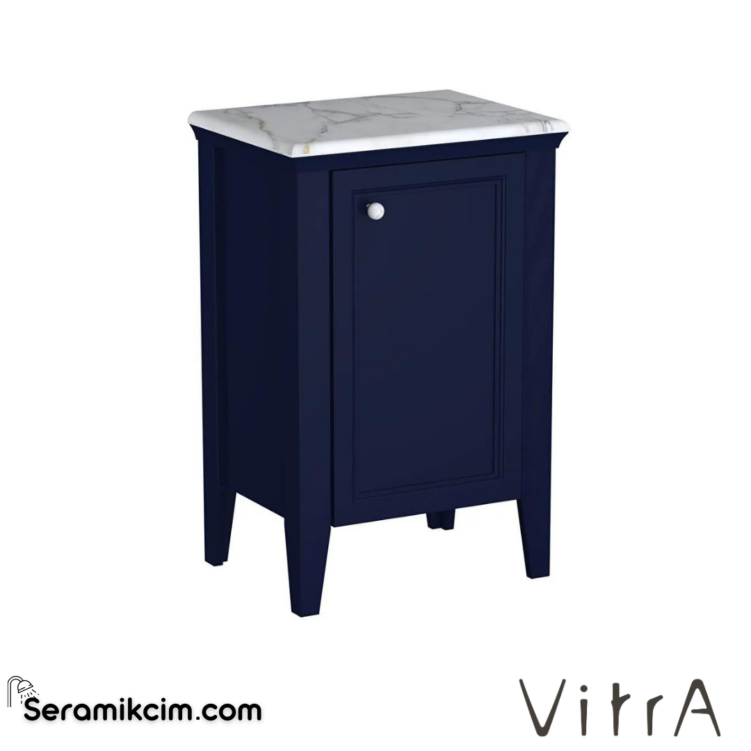 Vitra Valarte Neo Orta Ünite, 55 Cm, Mermer Tezgahlı, Çelik Mavisi, Sağ - 65799