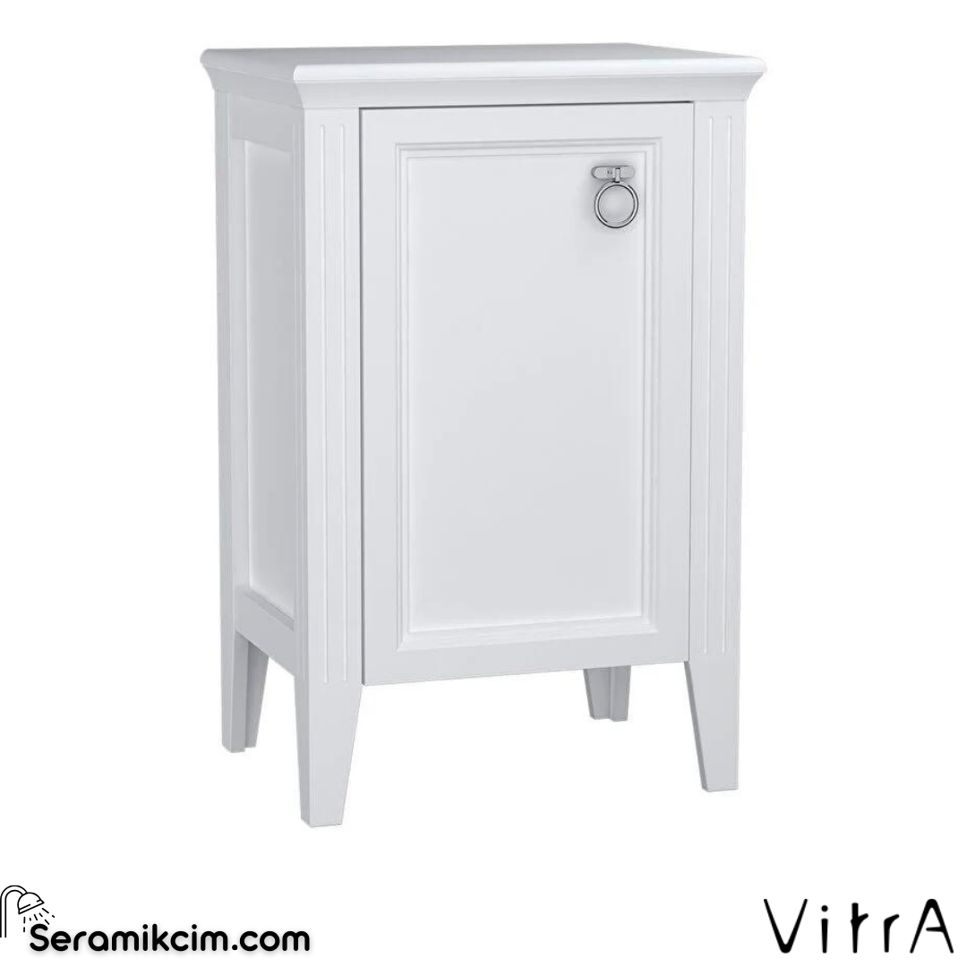 Vitra Valarte Orta Ünite, 55 Cm, Krom Kulplu, Mat Beyaz, Sol