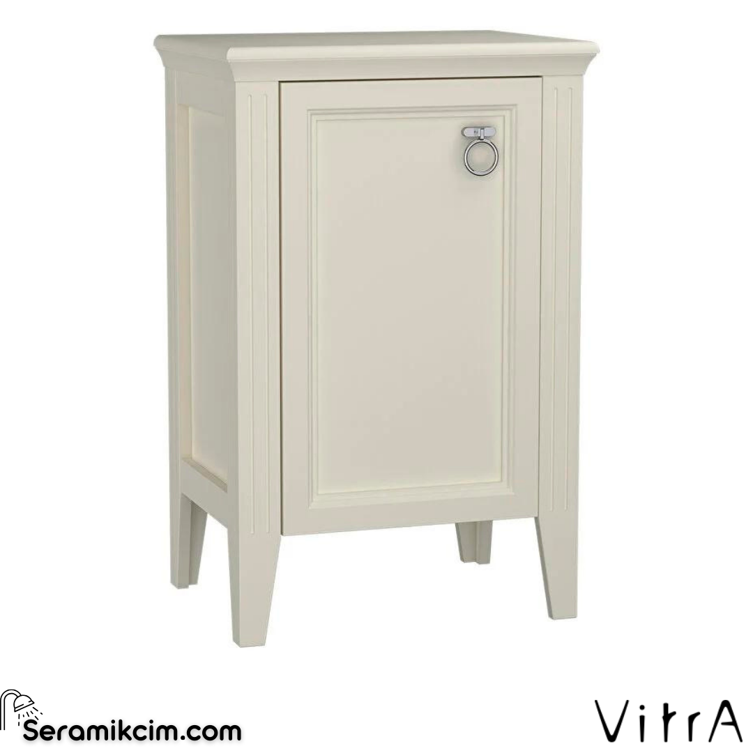 Vitra Valarte Orta Ünite, 55 Cm, Krom Kulplu, Mat Fildişi, Sol