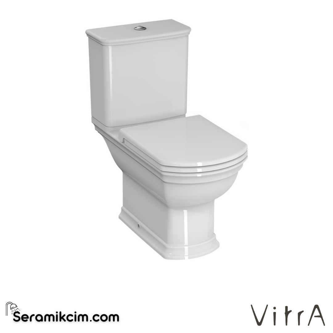 VitrA Valarte Takım Klozet Arkası Açık, 70 cm Taharet Borulu, Beyaz - 4160B403-0088