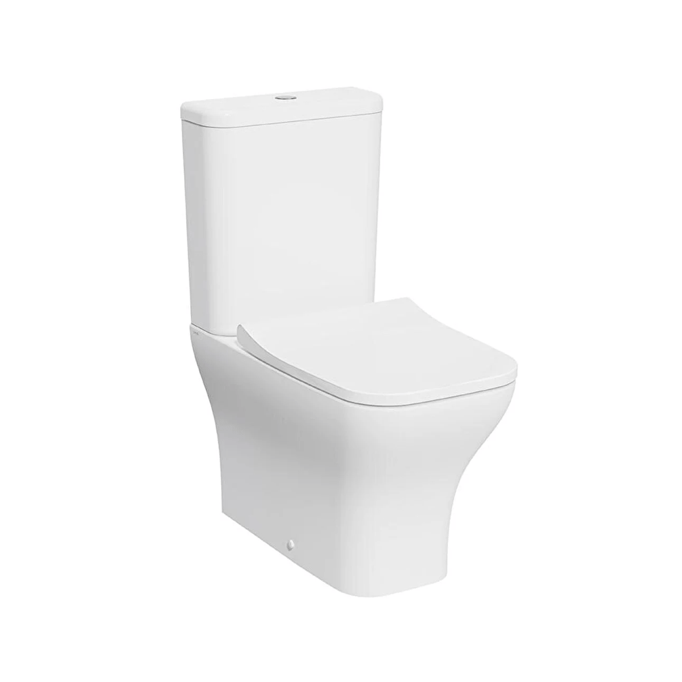 VitrA Zentrum Square Takım Klozet SmoothFlush, Duvara Tam Dayalı, 64 cm Taharet Borulu, Beyaz - 7488L003-0092