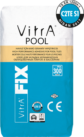 VitrAFix Pool Gri C2TE S1 Sınıf 25 kg Flex Seramik Yapıştırıcı