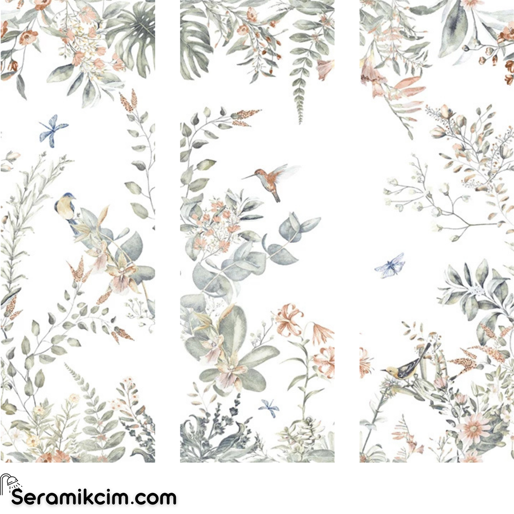 Çanakkale Seramik Mas-6890R Shiro Bloom 3 Modül 40X120 R