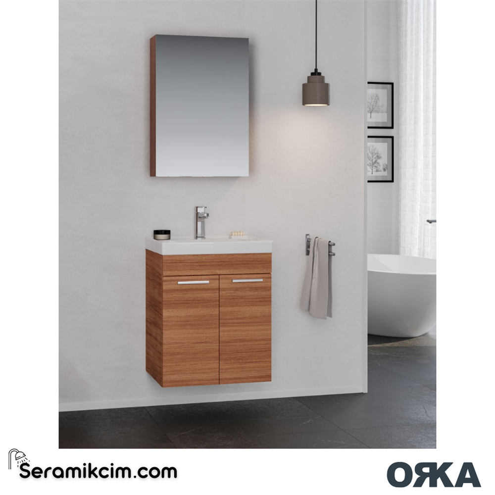 Orka Enez 65cm Banyo Dolabı Set Irony