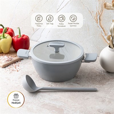 Emsan Swıss Rs 24 Cm Derin Tencere Gri