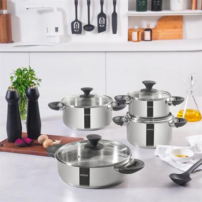 Karaca Buca 8 Parça Çelik Tencere Seti