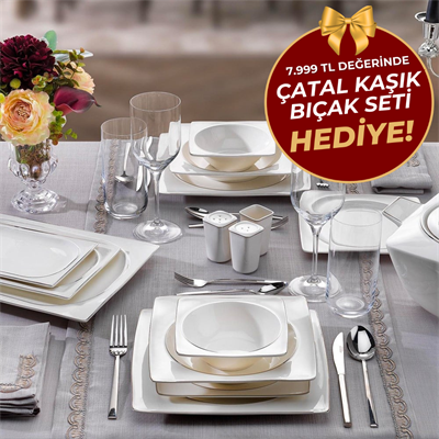 Schafer 1s2407-01001-plt01 Glamor Pure  60 Prç Yemek Takım Platin