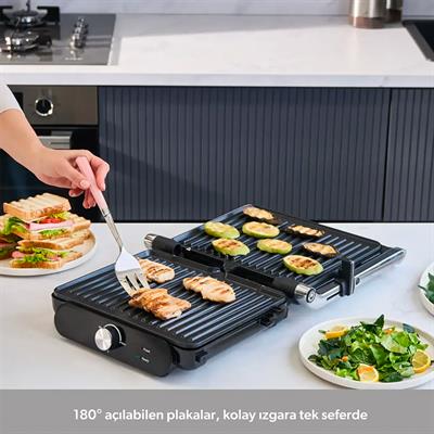 Homend Grillant 1366H Grill Ve Tost Makinesi Inox