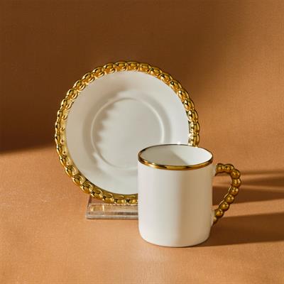 Karaca Boncuk 6 Kişilik 80 Ml Kah, Beyaz