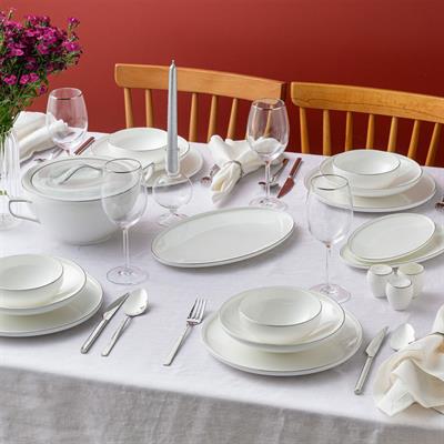 Emsan Fine Bone Freya Fd Platin Yuvarlak 60 Prç Yemek Takımı