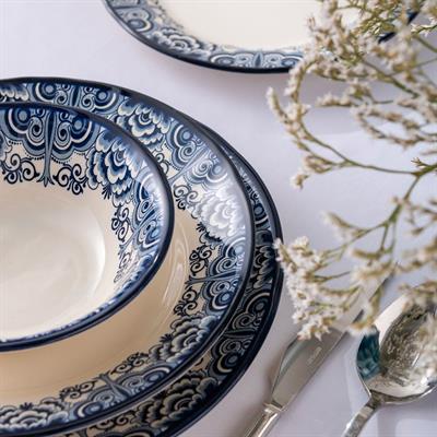 Emsan Ege 24 Parça 6 Kişilik Yemek Takımı Mavi