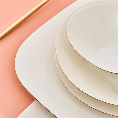 Karaca Stream Bone Curve Corner Gold 53 Parça Yemek Yakımı