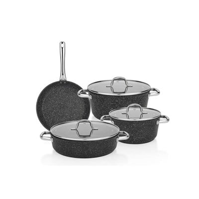 Schafer 1s4648-22005-siy01 Dark Millard Y.y Tencere Seti İnd 7 Prç Siyah
