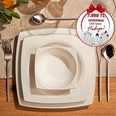 Emsan Pelin  Yemek Takımı 60 Prç Kare