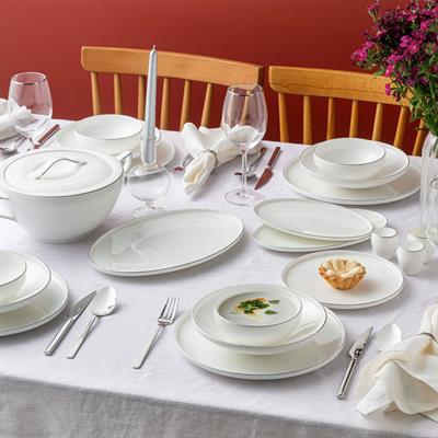 Emsan Fine Bone Freya Fd Platin Yuvarlak 60 Prç Yemek Takımı