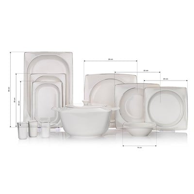 Schafer 1s2407-01001-plt01 Glamor Pure  60 Prç Yemek Takım Platin