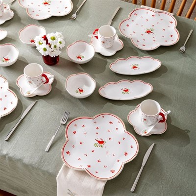 Emsan Myna Porselen 32 Prç 6 Kişilik Kahvaltı Takımı