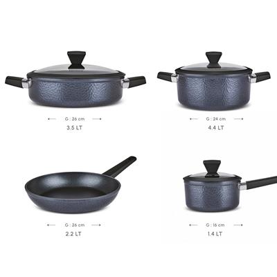 Karaca Bıodıamond Dante 7 Parça Tencere Seti