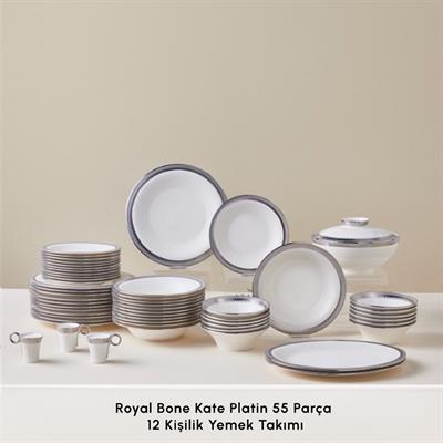 Karaca Royal Bone Kate 55 Prç Ym, Platın