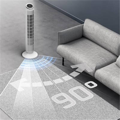 Rowenta VU7025 Silent Flow Effitech 8 Hız Kademeli 30 Watt Sessiz Kule Tipi Vantilatör