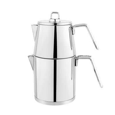 Schafer1s5119-15001-ınx01 Napoli Büyük Boy Çelik Çaydanlık Takımı 4 Prç İnox