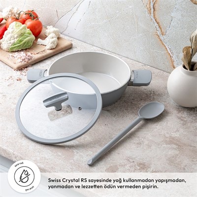 Emsan Swıss Rs 26 Cm Karnıyarık Tencere Gri