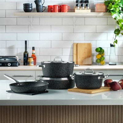 Schafer 1s4648-22005-siy01 Dark Millard Y.y Tencere Seti İnd 7 Prç Siyah