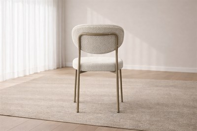 Levent MTK.0269-709 Damla Masa Traverten Capuccino + 4 Adet Damla Sandalye Capuccino Puffy 01