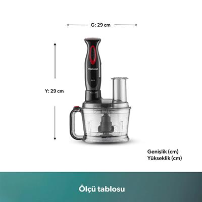 Homend Functıonal 2851H Mutfak Robotu Siyah