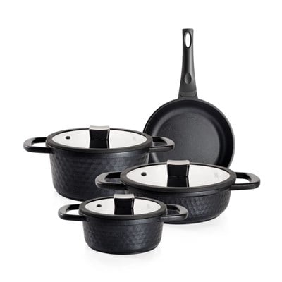 Schafer Hektor Döküm Tencere Seti 7 Parça-Siyah