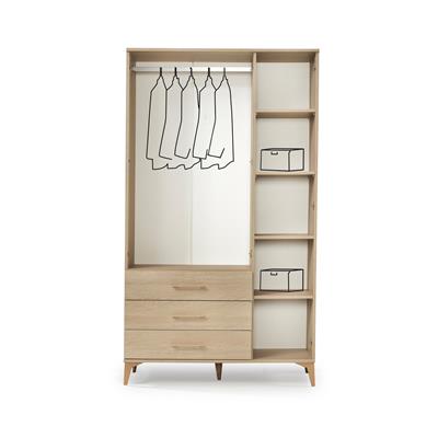 Vize Mocca 3 Kapılı Dolap