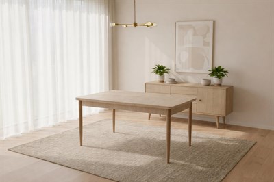 Levent MTK.0269-709 Damla Masa Traverten Capuccino + 4 Adet Damla Sandalye Capuccino Puffy 01