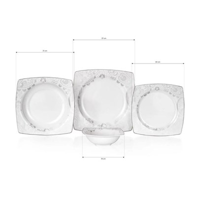 Schafer Gina Yemek Takımı 48 Parça-Platin01