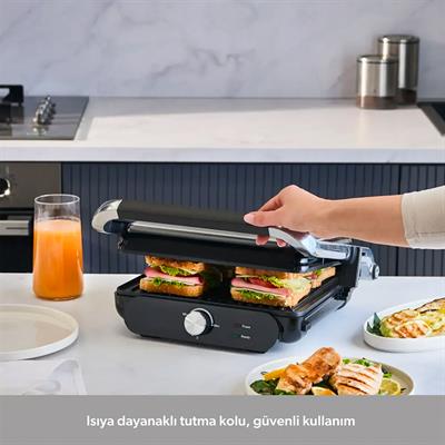Homend Grillant 1366H Grill Ve Tost Makinesi Inox